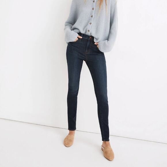 Madewell 10" High Rise Skinny Jean in Woodland Wash 29 - Picture 1 of 9